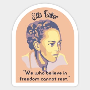 Ella Baker Portrait and Quote Sticker